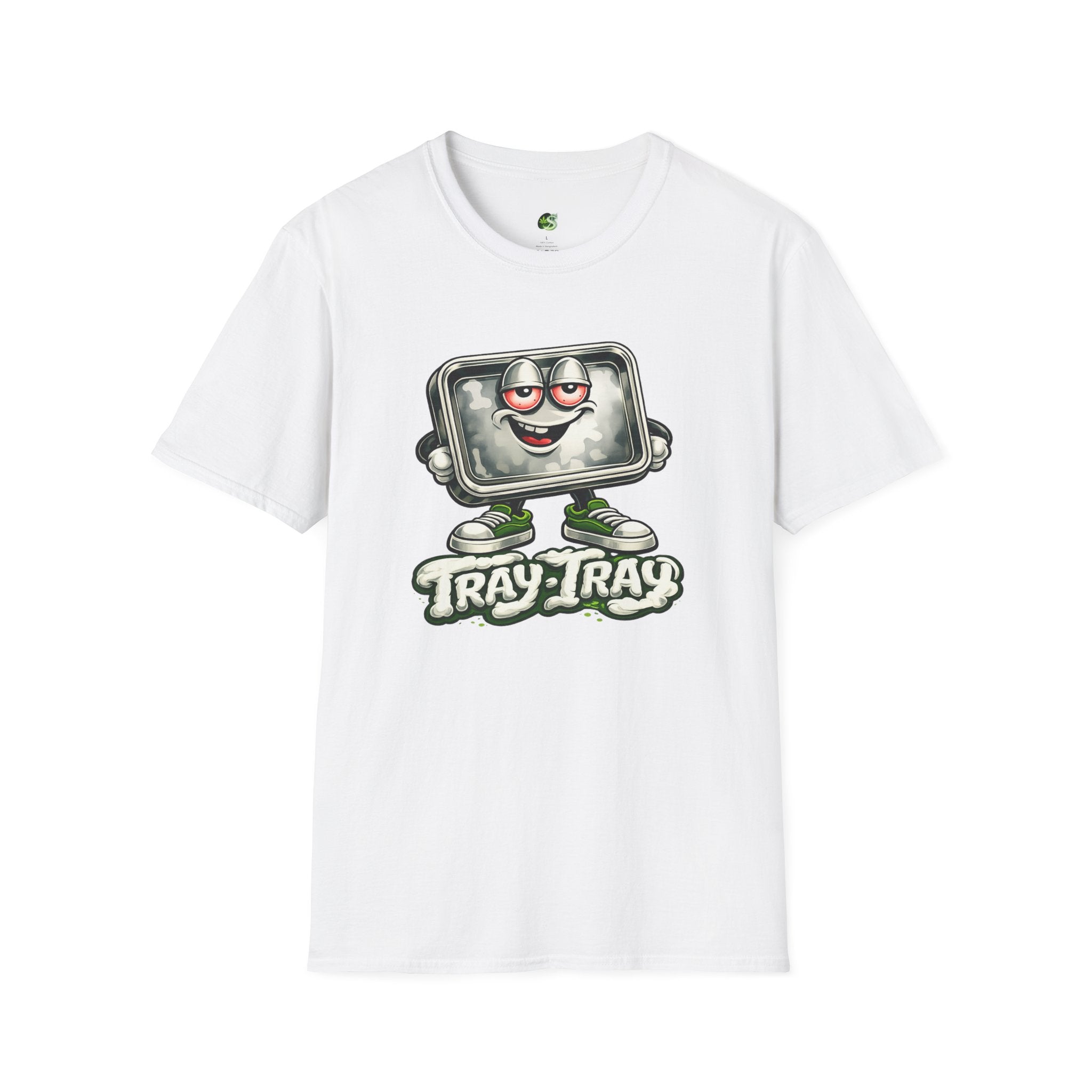 Tray Tray Character T-Shirt — Retro Cartoon Metal Tray Graphic Tee