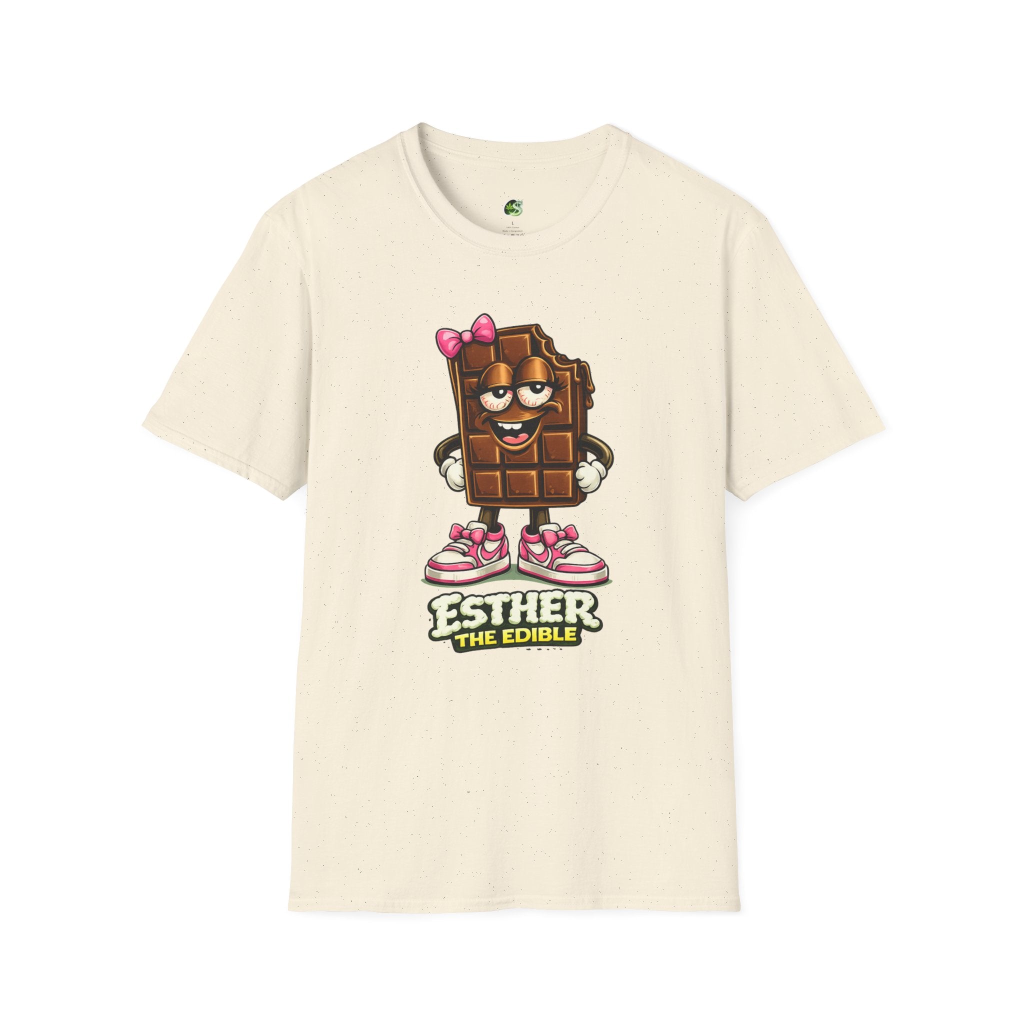 Esther the Edible Chocolate Bar T-Shirt — Cute Cartoon Candy Graphic Tee