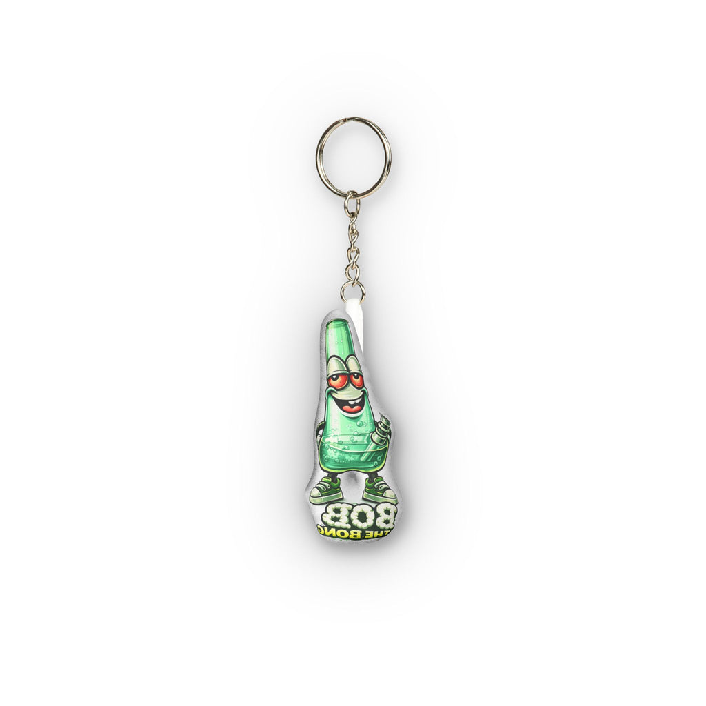 Custom Mini Plush Keychain — Personalized Shape Soft Keyring (Bob Design)