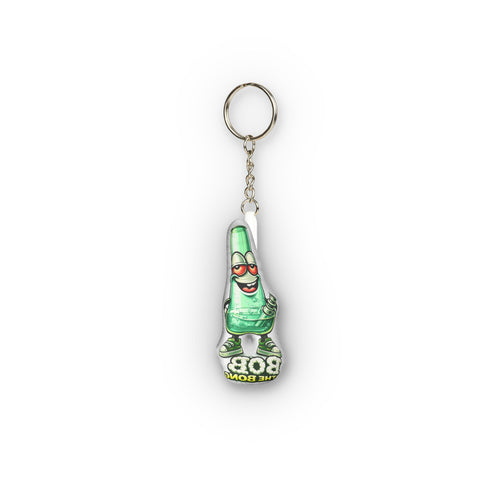 Custom Mini Plush Keychain — Personalized Shape Soft Keyring (Bob Design)