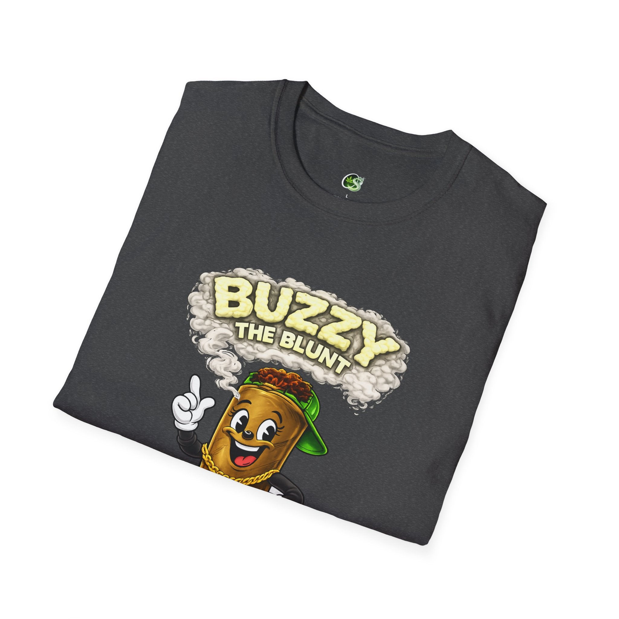Buzzy the Blunt Graphic T-Shirt — Retro Cartoon Cannabis Tee