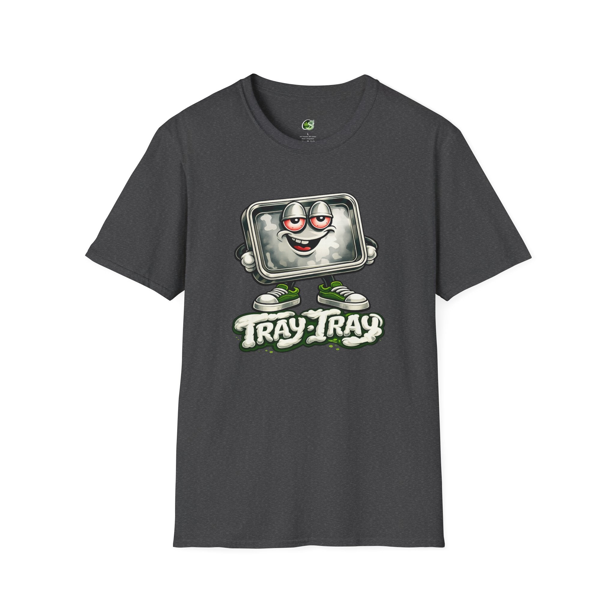Tray Tray Character T-Shirt — Retro Cartoon Metal Tray Graphic Tee