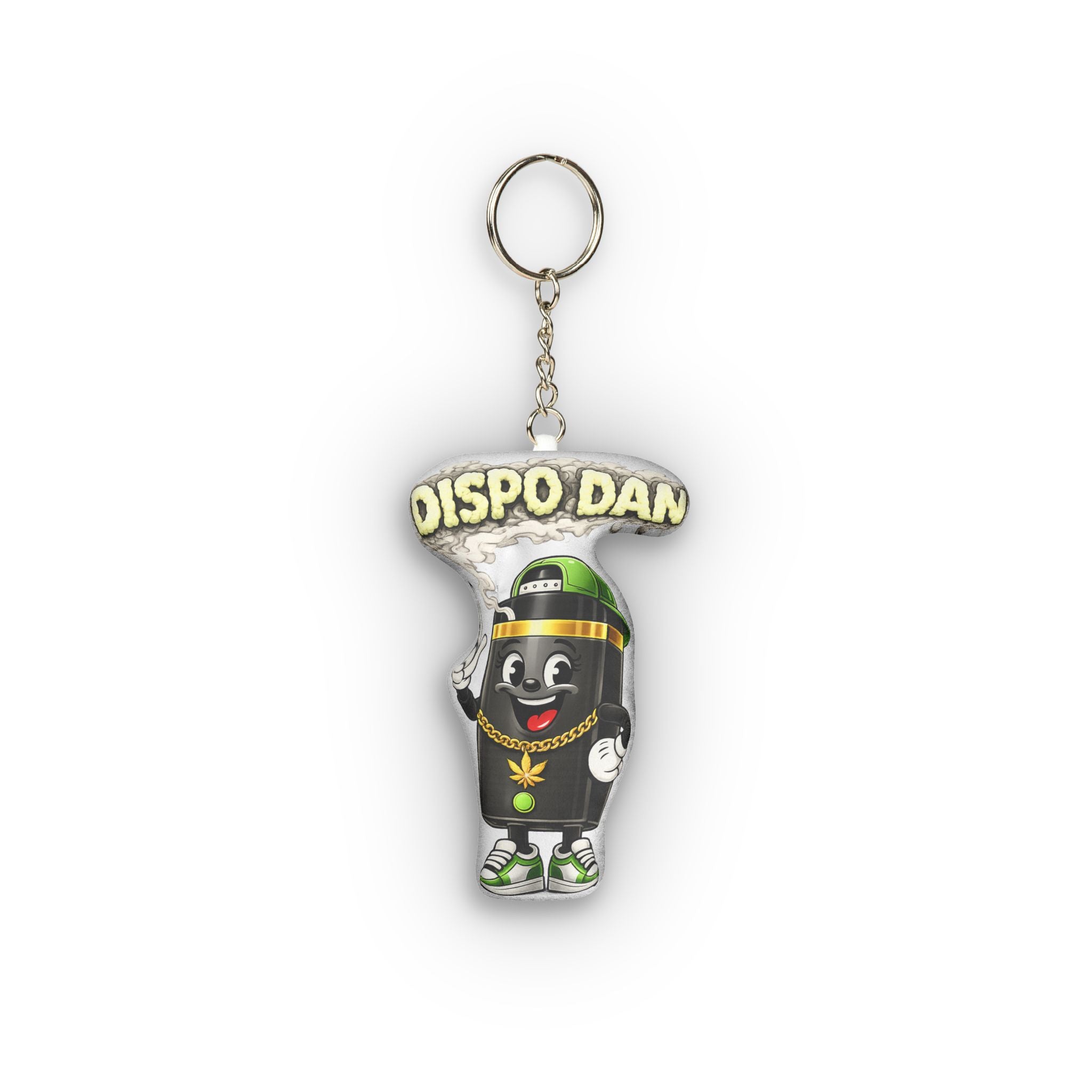 Custom Shape Mini Plush Keychain — Dispo Dan Character Plush Keychain