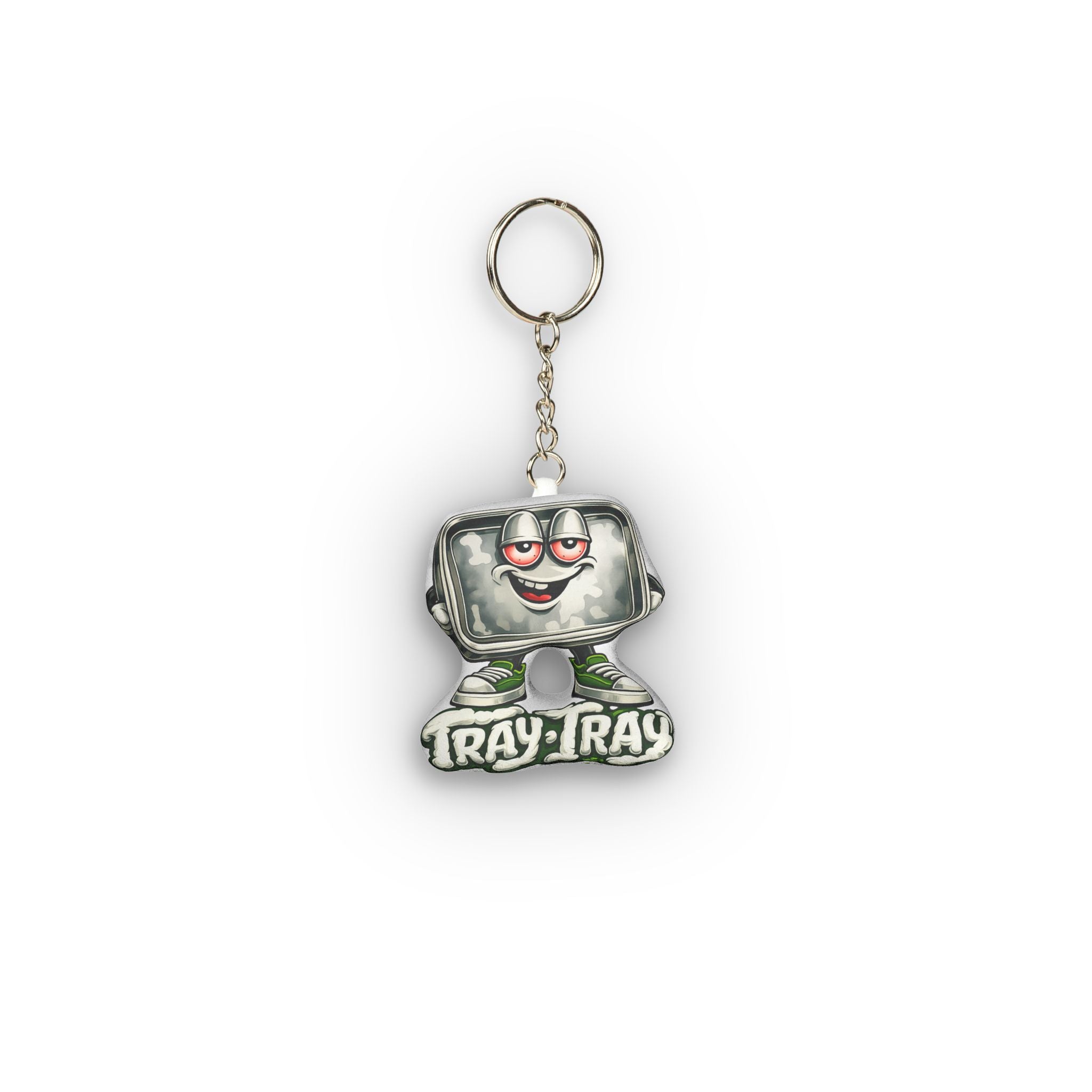 Custom Shape Mini Plush Keychain — Cute Character Plush Keyring ("RAY RAY")