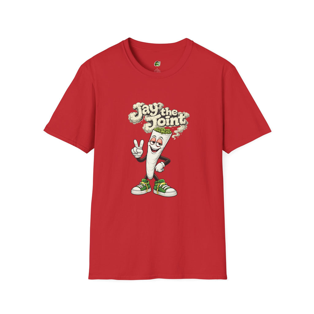 T-Shirt — "Jay the Joint" Retro Cartoon Rolling Paper Graphic Tee