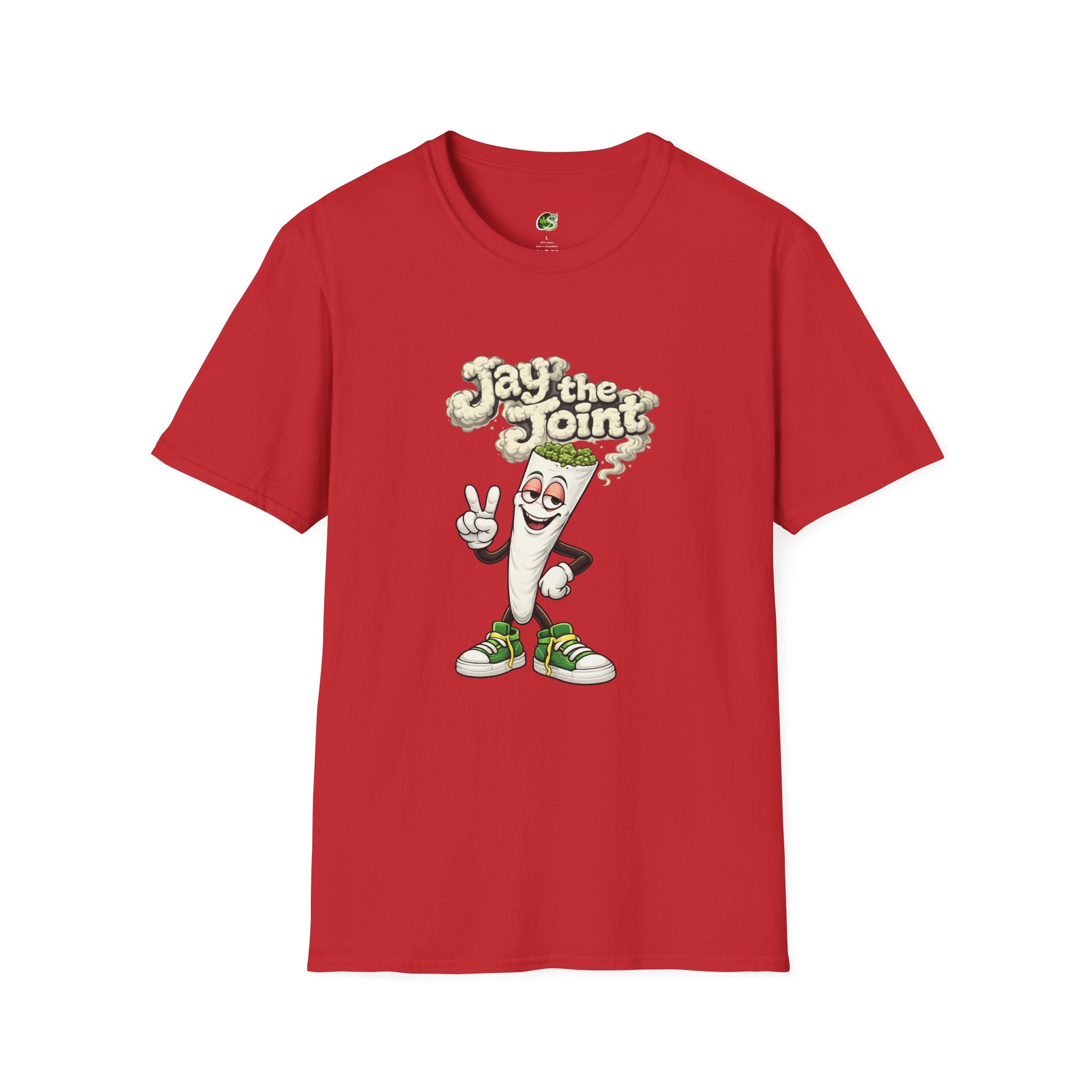 T-Shirt — "Jay the Joint" Retro Cartoon Rolling Paper Graphic Tee