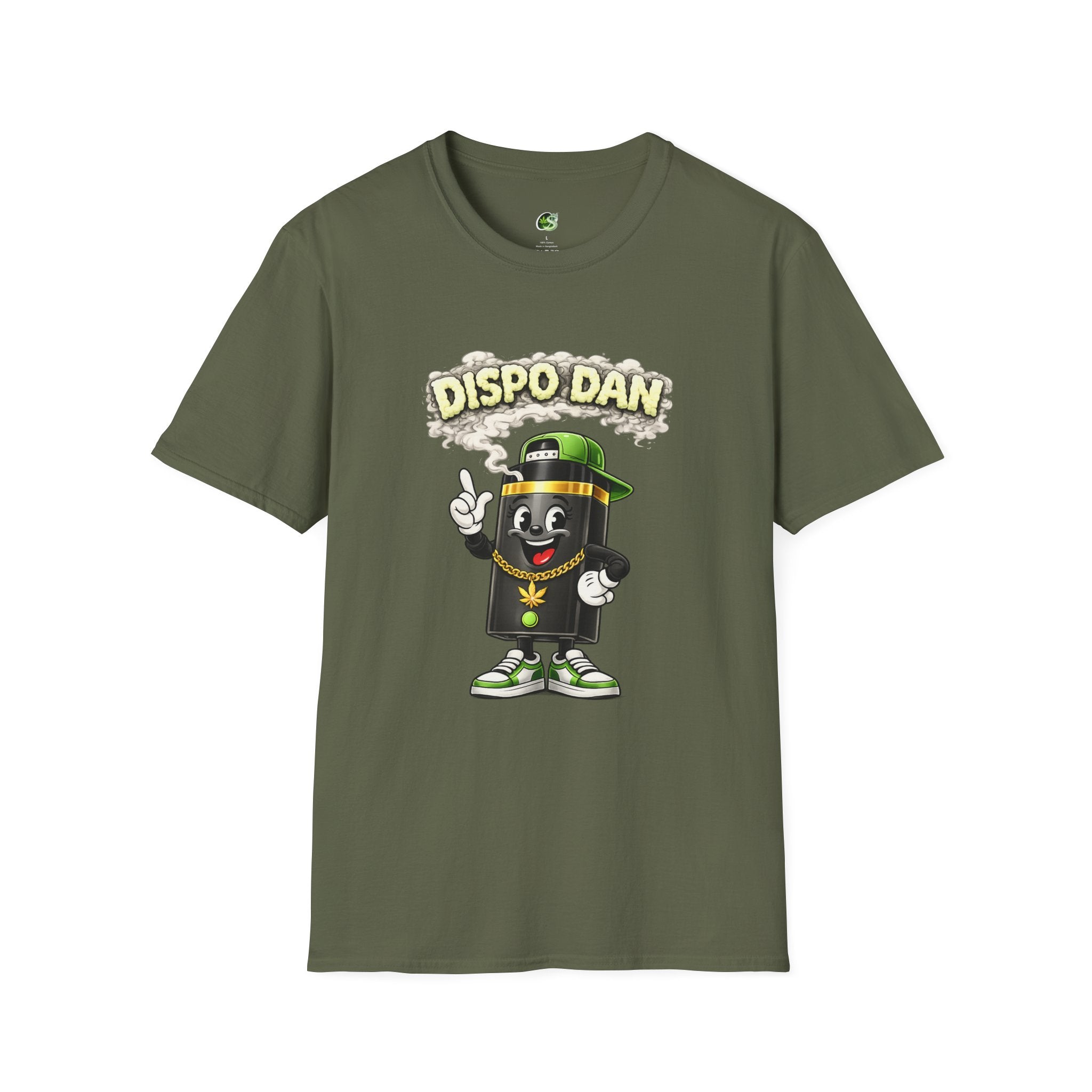 Dispensary Cartoon T-Shirt – "Dispo Dan" Smokable Can Graphic