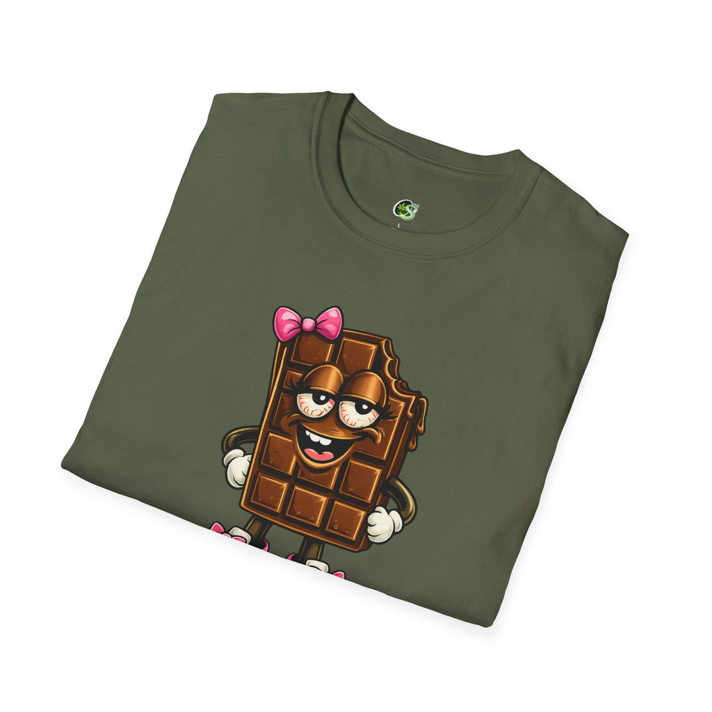 Esther the Edible Chocolate Bar T-Shirt — Cute Cartoon Candy Graphic Tee
