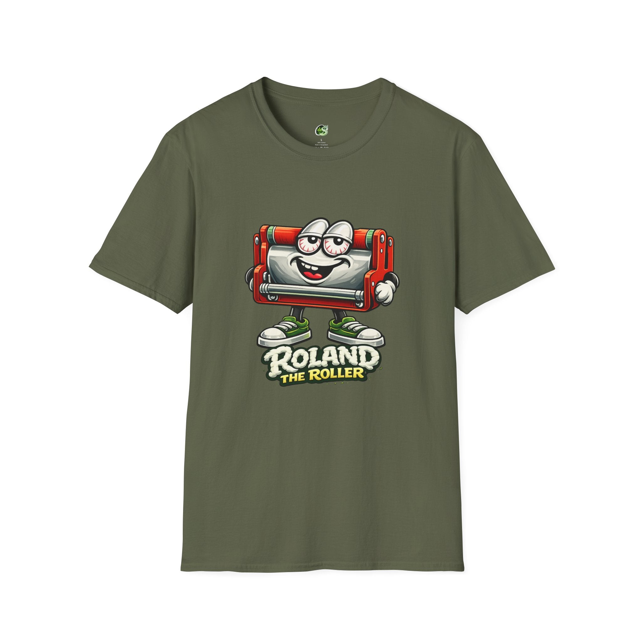 Roland the Roller Cartoon T-Shirt — Funny Retro Roller Character Tee