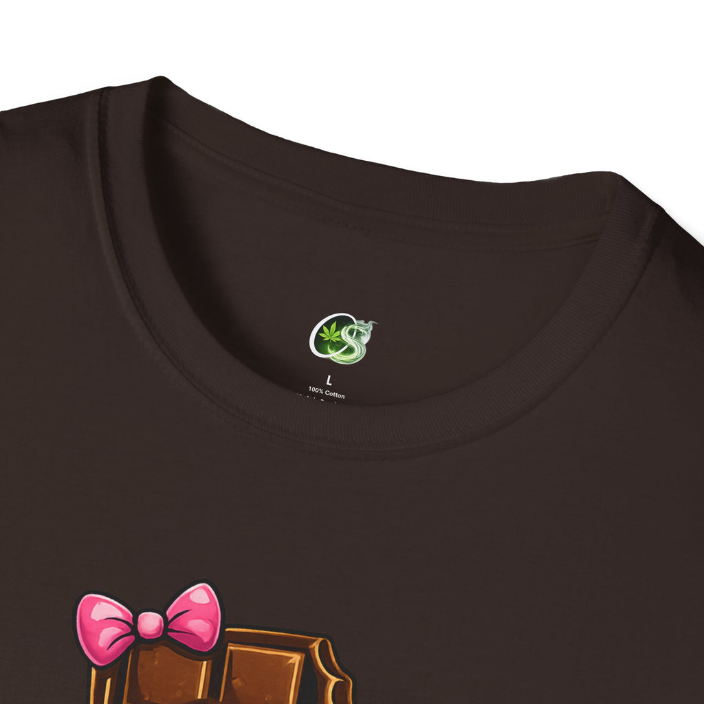 Esther the Edible Chocolate Bar T-Shirt — Cute Cartoon Candy Graphic Tee