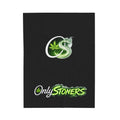 OnlyStoners Velveteen Plush Blanket – Cannabis Leaf Graphic Cozy Throw