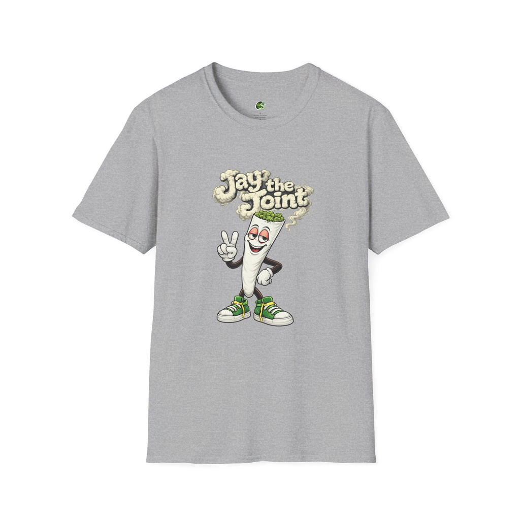 T-Shirt — "Jay the Joint" Retro Cartoon Rolling Paper Graphic Tee