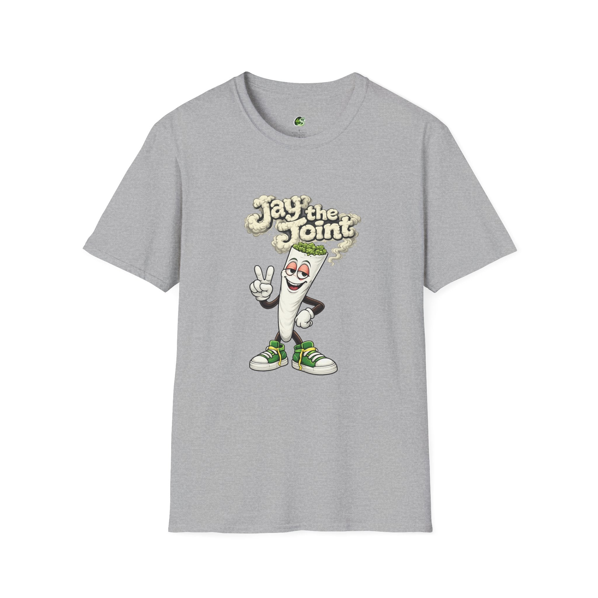 T-Shirt — "Jay the Joint" Retro Cartoon Rolling Paper Graphic Tee