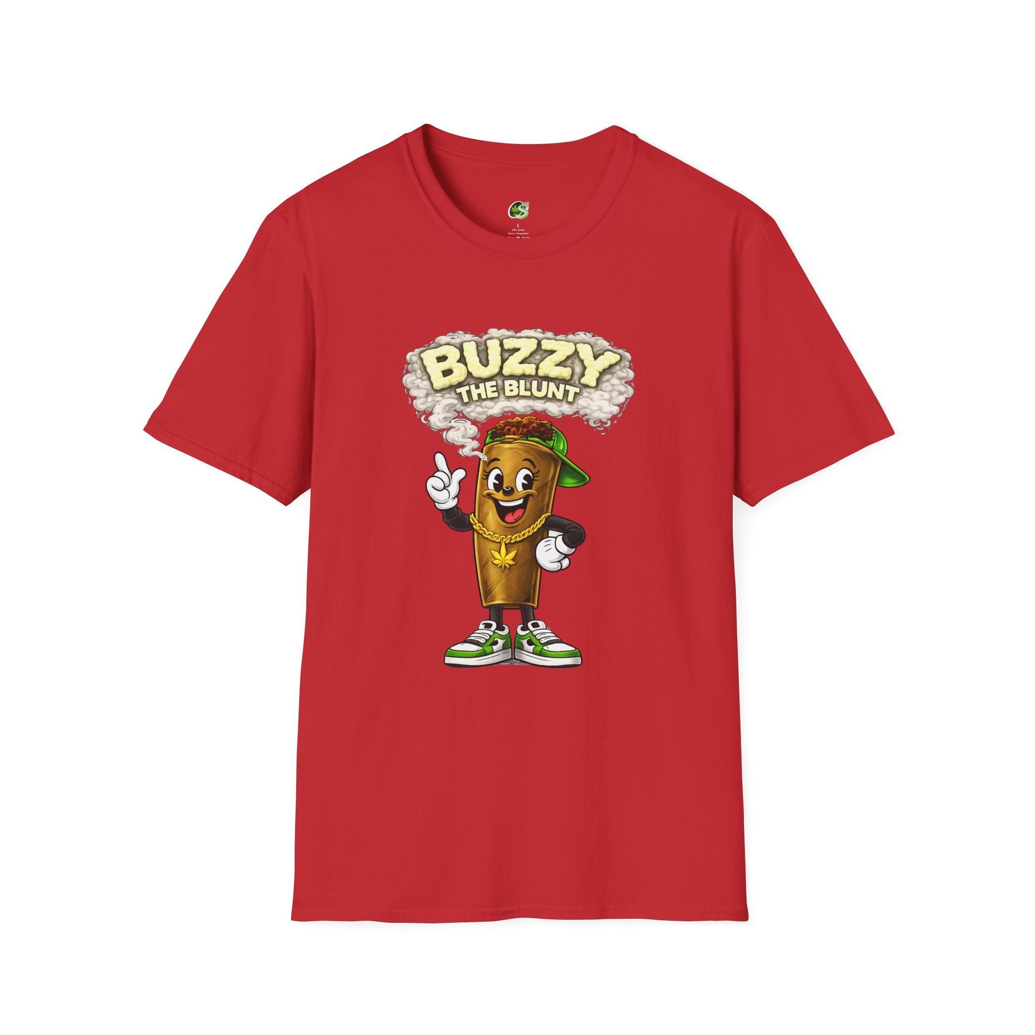 Buzzy the Blunt Graphic T-Shirt — Retro Cartoon Cannabis Tee