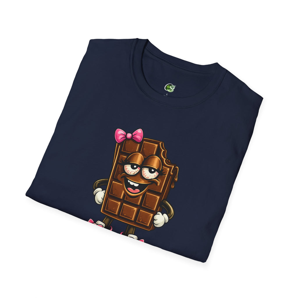 Esther the Edible Chocolate Bar T-Shirt — Cute Cartoon Candy Graphic Tee