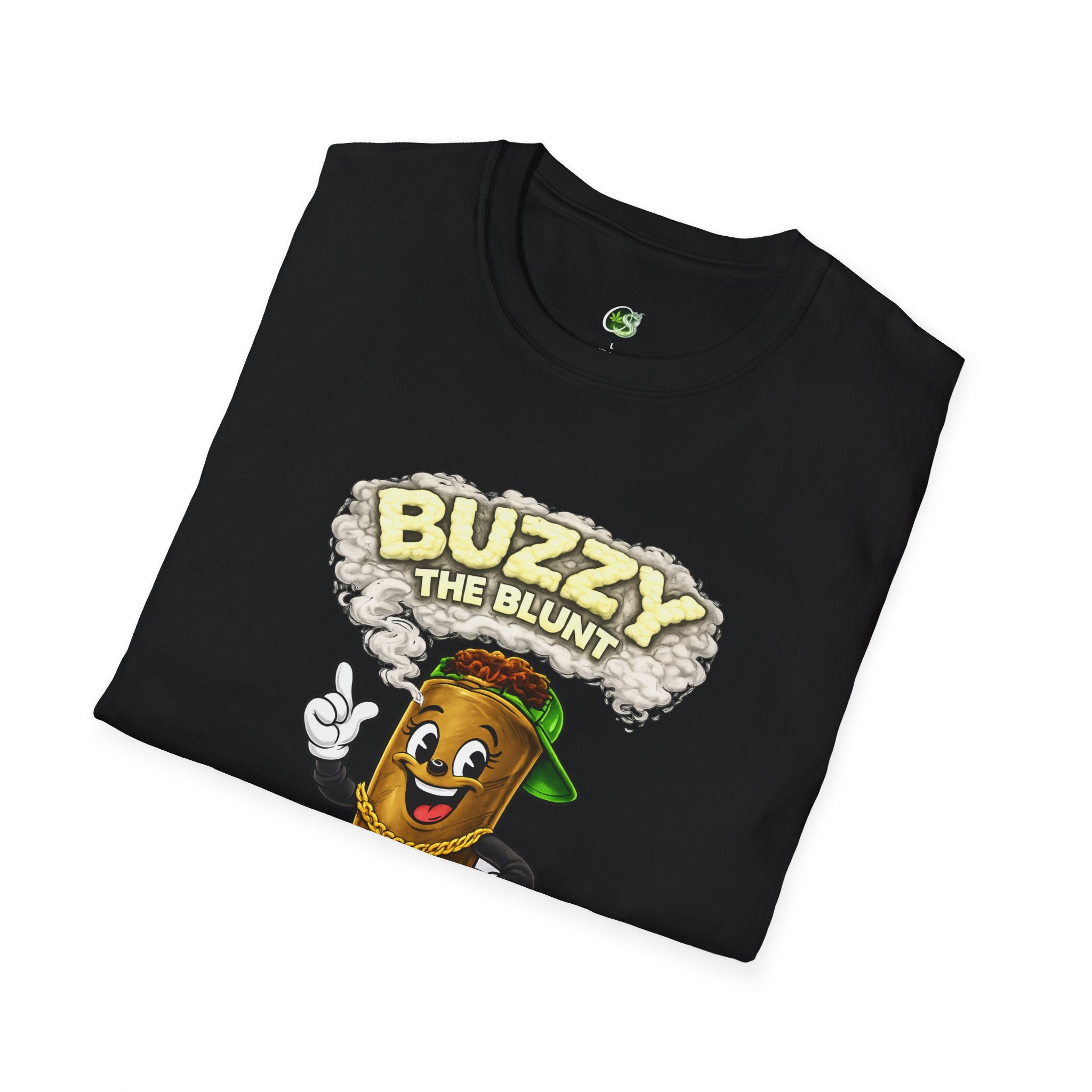 Buzzy the Blunt Graphic T-Shirt — Retro Cartoon Cannabis Tee
