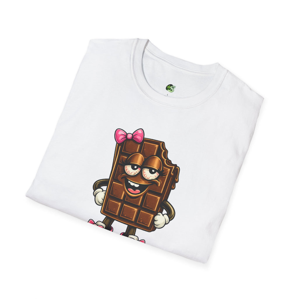 Esther the Edible Chocolate Bar T-Shirt — Cute Cartoon Candy Graphic Tee