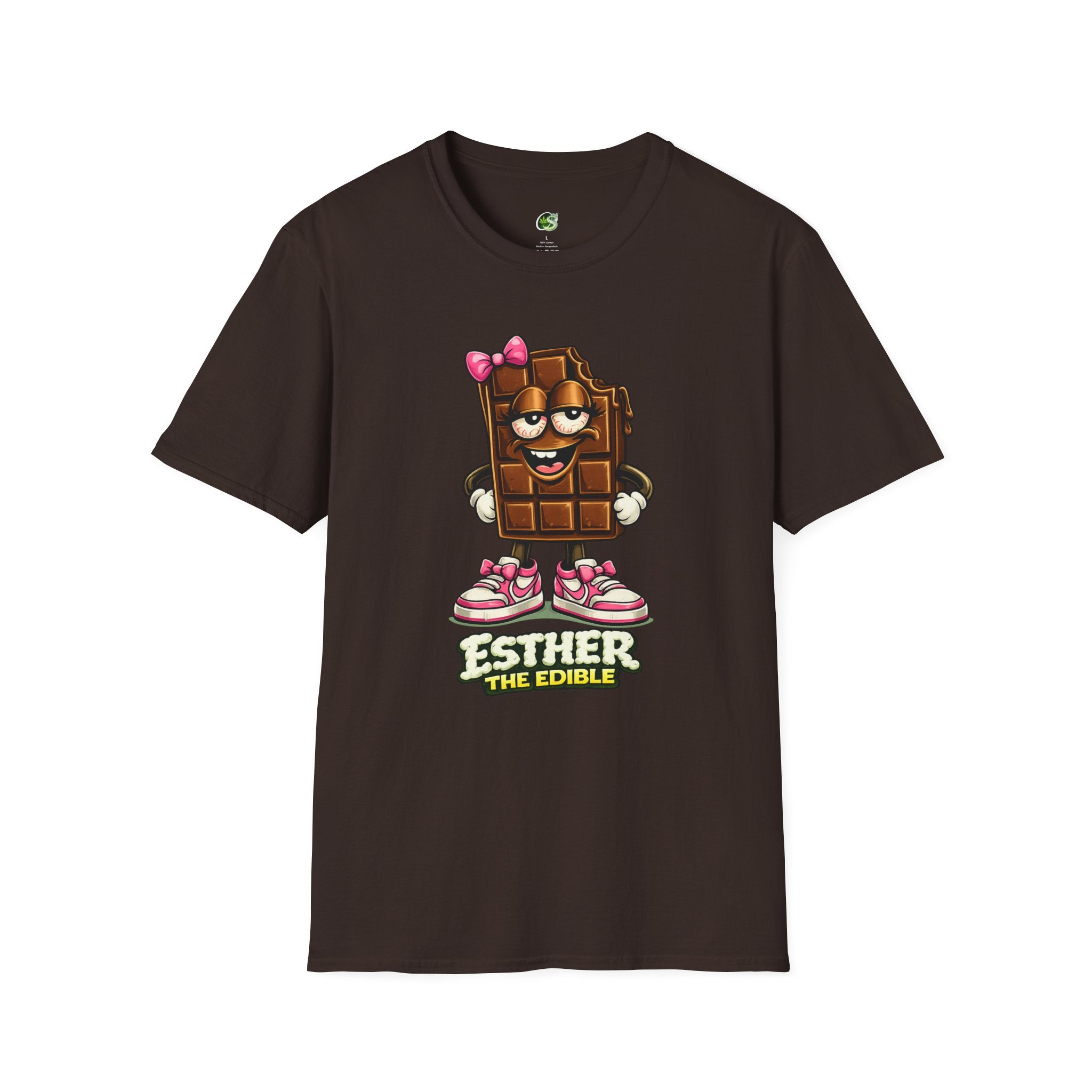 Esther the Edible Chocolate Bar T-Shirt — Cute Cartoon Candy Graphic Tee