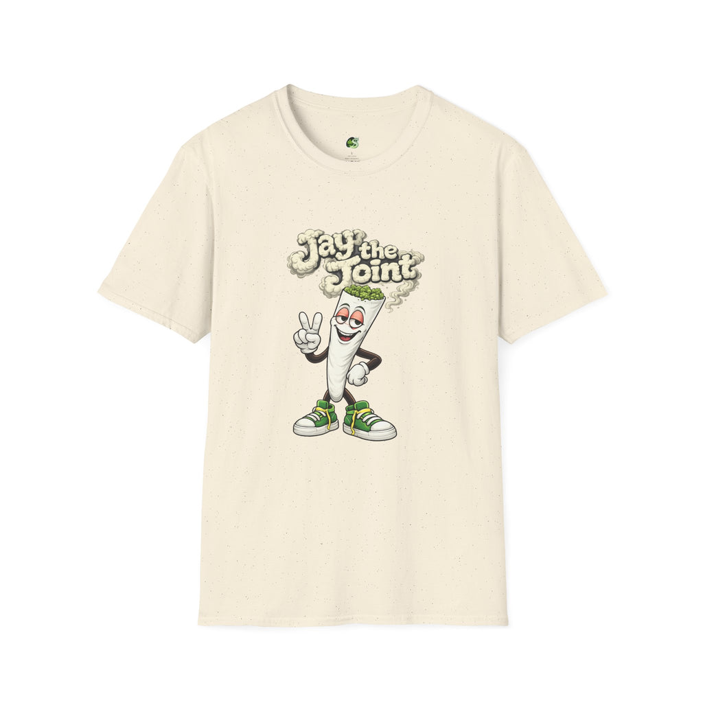 T-Shirt — "Jay the Joint" Retro Cartoon Rolling Paper Graphic Tee