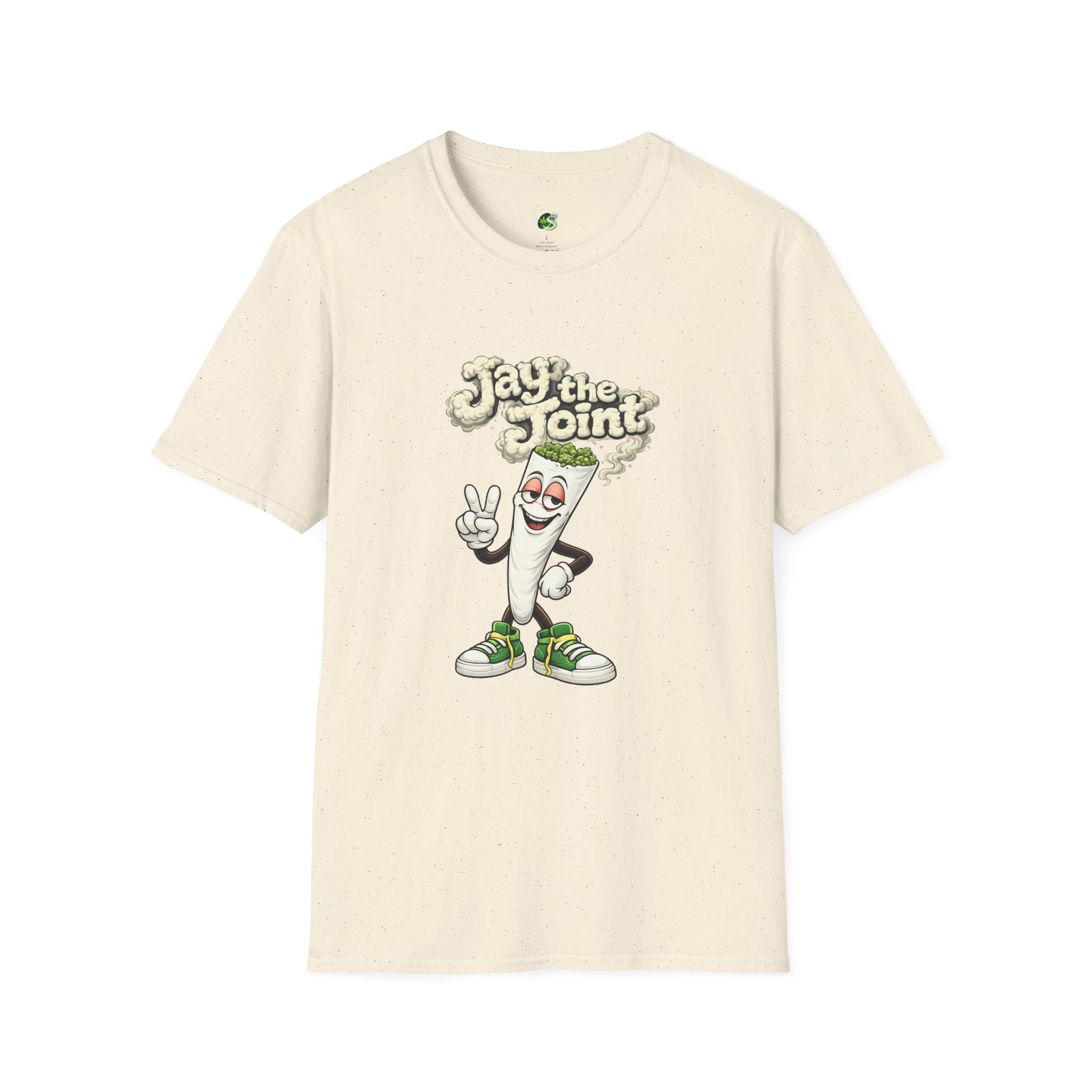T-Shirt — "Jay the Joint" Retro Cartoon Rolling Paper Graphic Tee