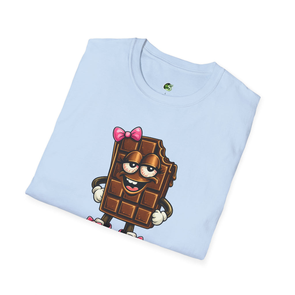 Esther the Edible Chocolate Bar T-Shirt — Cute Cartoon Candy Graphic Tee