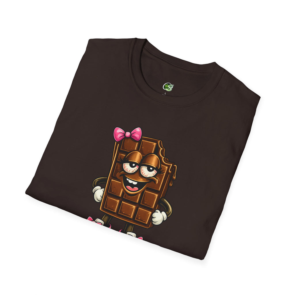 Esther the Edible Chocolate Bar T-Shirt — Cute Cartoon Candy Graphic Tee