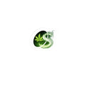 Kiss-Cut Sticker — Green Cannabis Leaf Smoke Logo (Laptop-Decal)