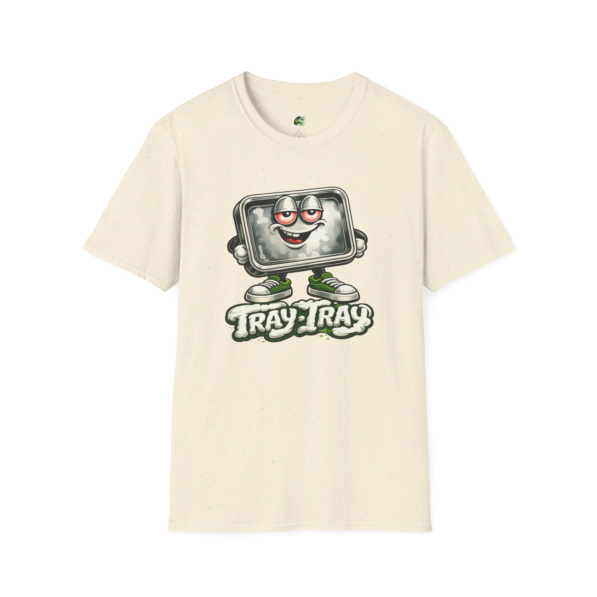 Tray Tray Character T-Shirt — Retro Cartoon Metal Tray Graphic Tee