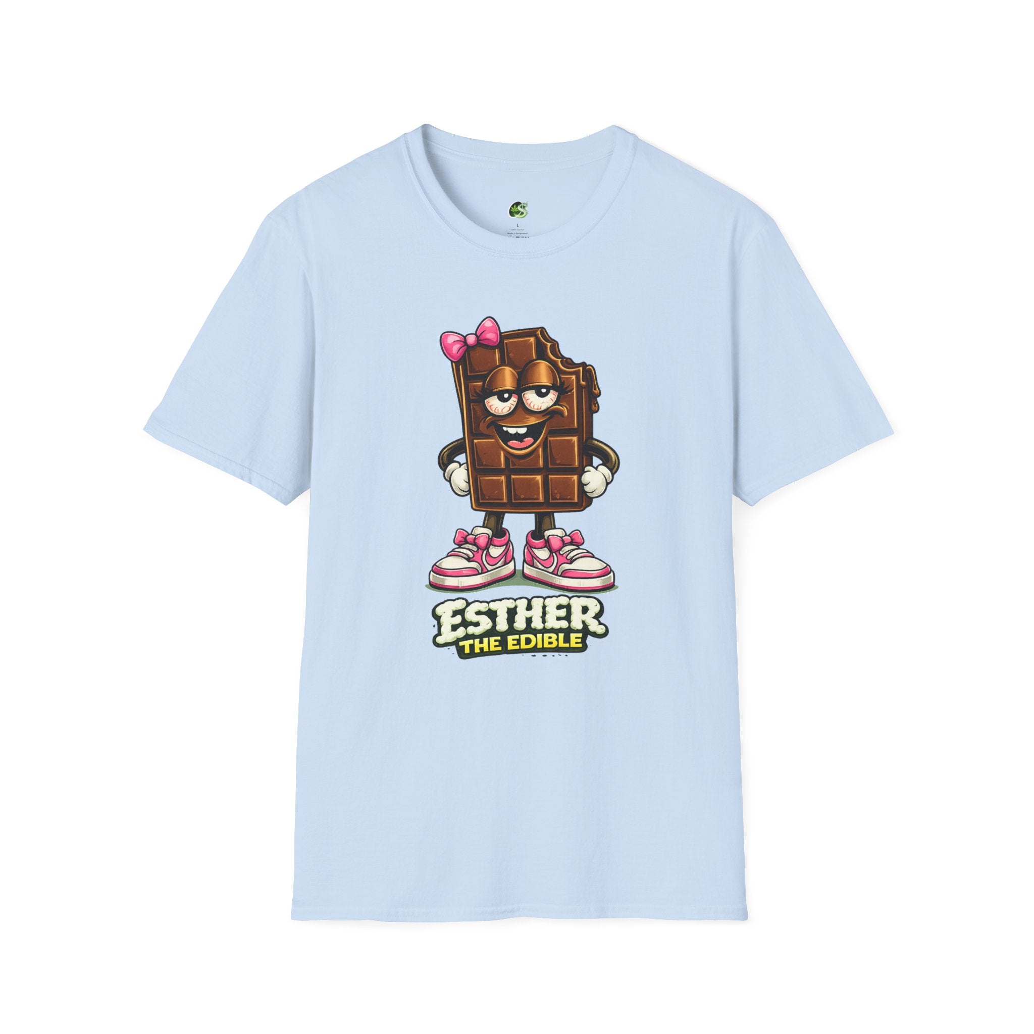 Esther the Edible Chocolate Bar T-Shirt — Cute Cartoon Candy Graphic Tee