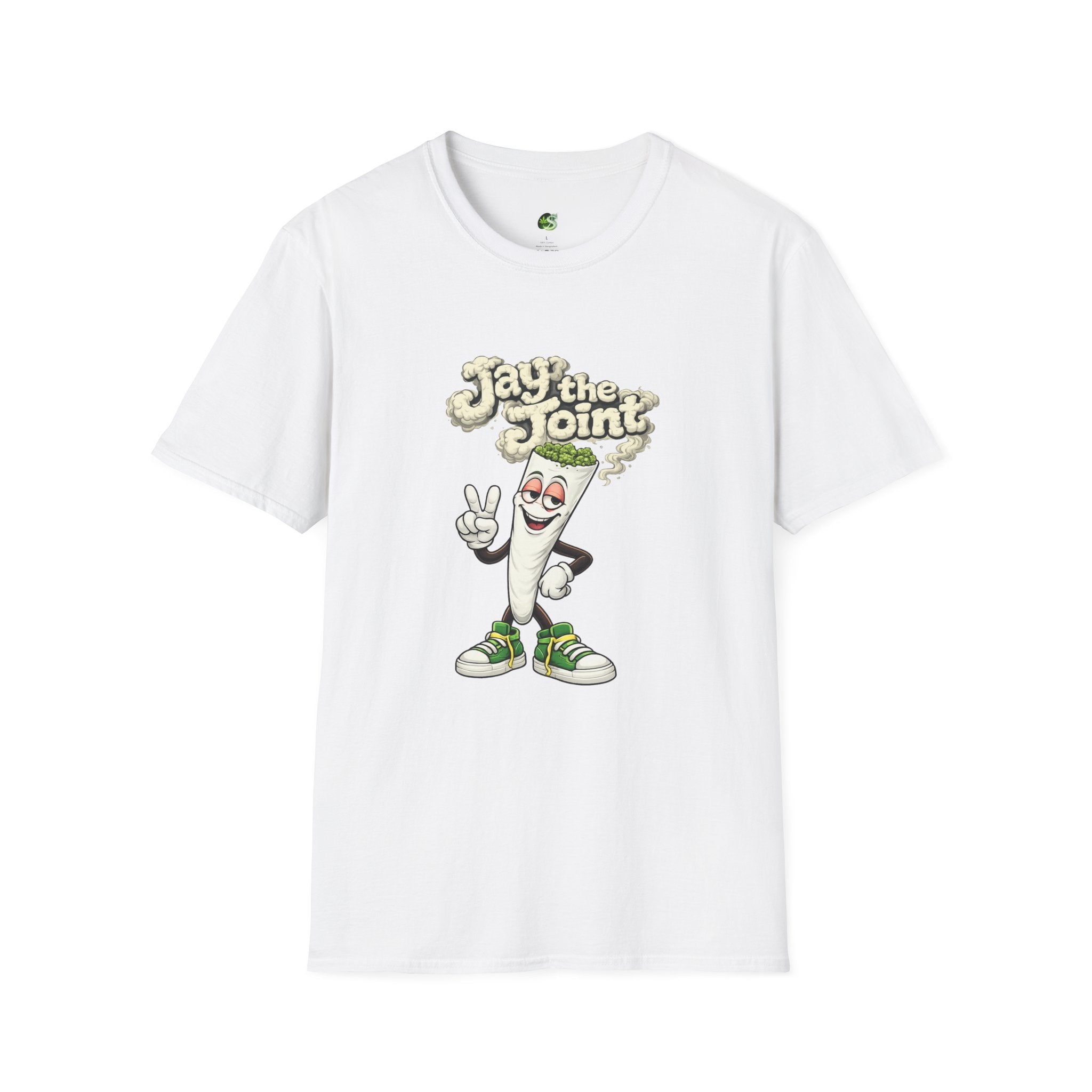 T-Shirt — "Jay the Joint" Retro Cartoon Rolling Paper Graphic Tee
