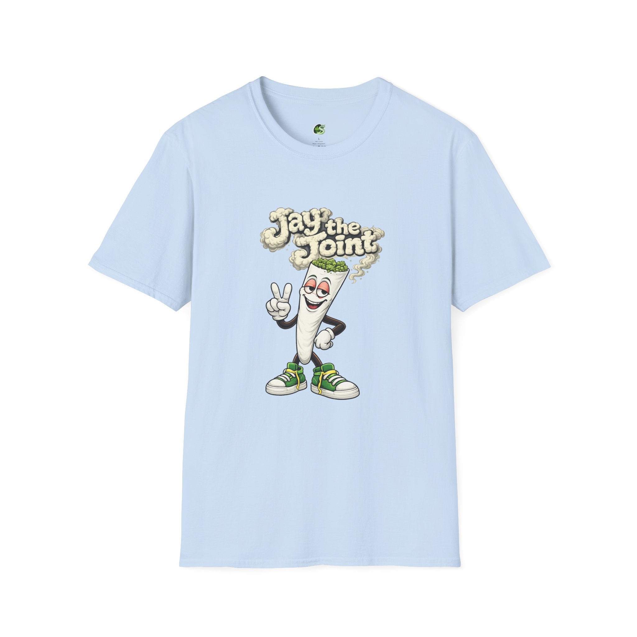 T-Shirt — "Jay the Joint" Retro Cartoon Rolling Paper Graphic Tee