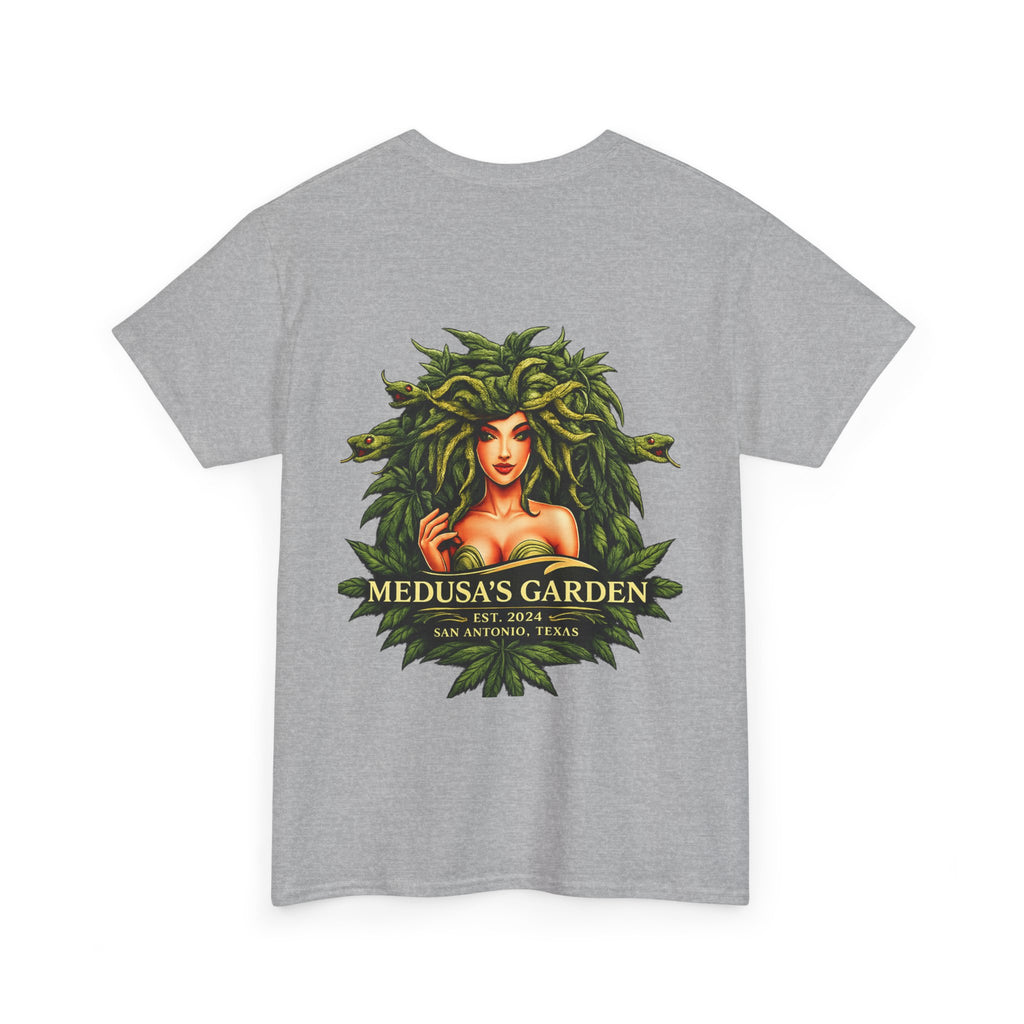 Medusa's Garden Graphic Tee — Mythical Snake-Hair Goddess Backprint