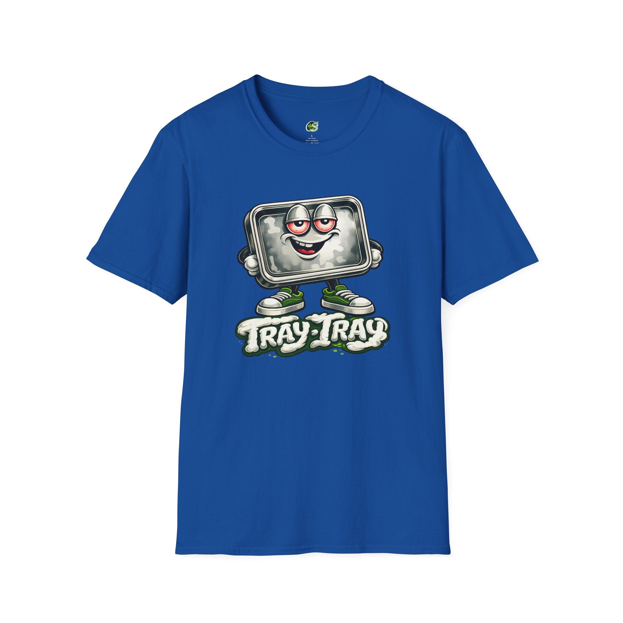 Tray Tray Character T-Shirt — Retro Cartoon Metal Tray Graphic Tee