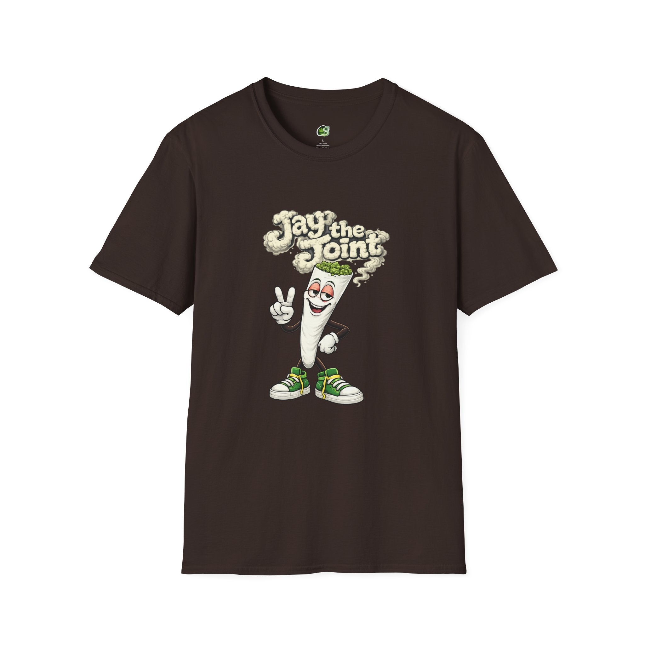 T-Shirt — "Jay the Joint" Retro Cartoon Rolling Paper Graphic Tee