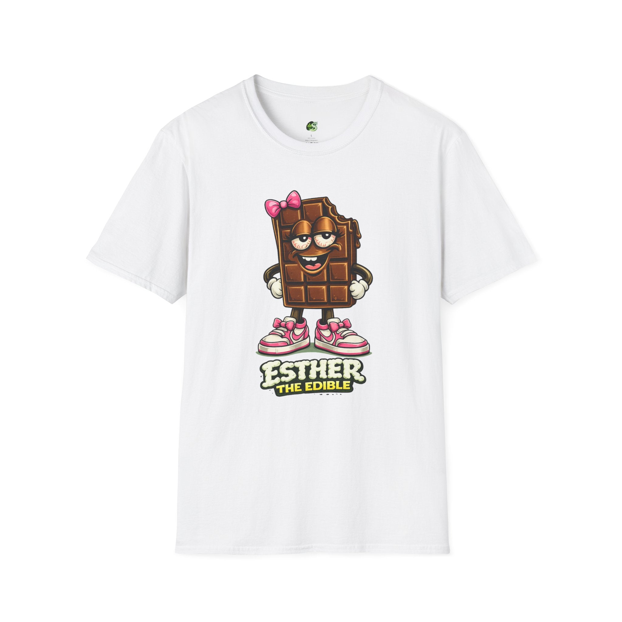 Esther the Edible Chocolate Bar T-Shirt — Cute Cartoon Candy Graphic Tee
