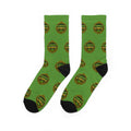Green Kings Logo Crew Socks — Green Patterned Padded Athletic Socks