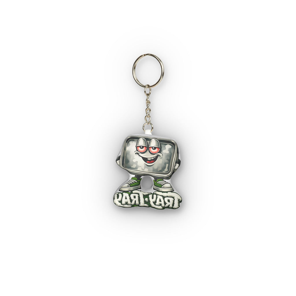 Custom Shape Mini Plush Keychain — Cute Character Plush Keyring ("RAY RAY")
