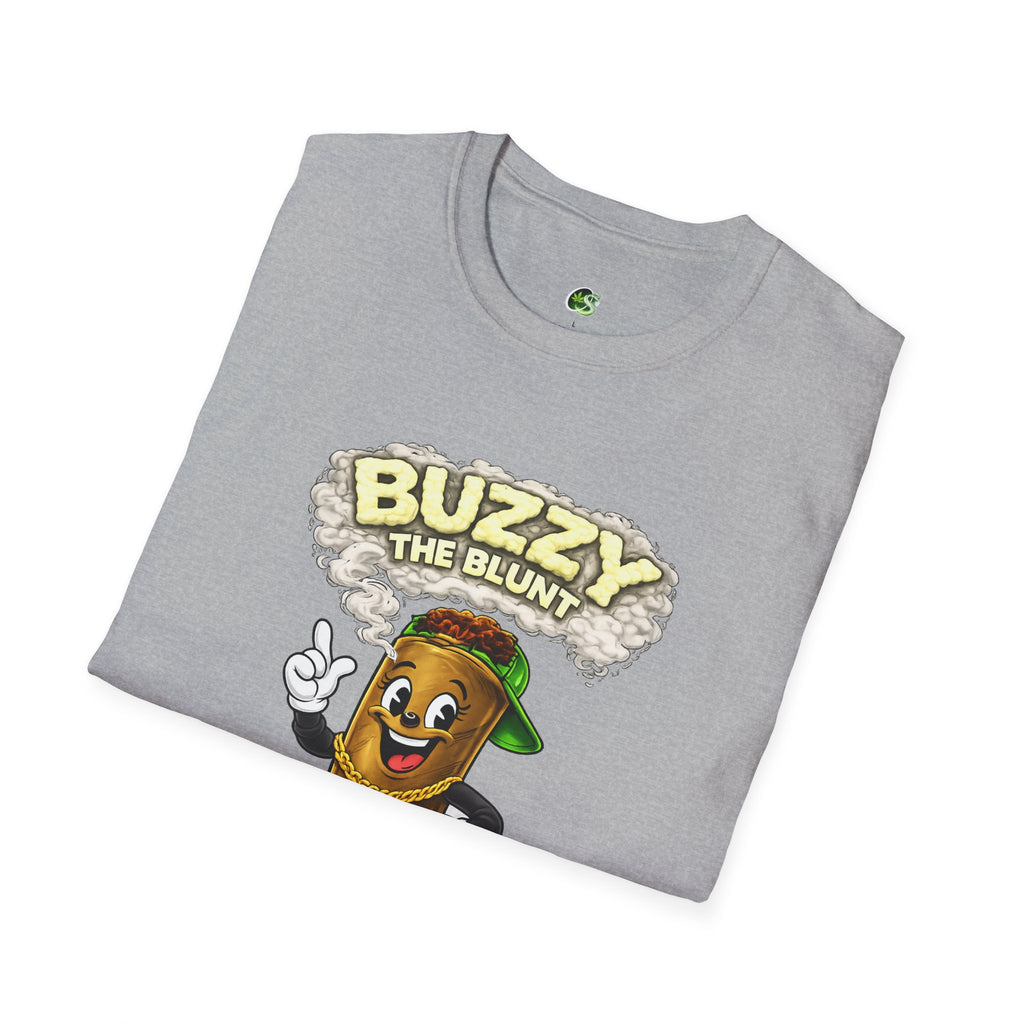 Buzzy the Blunt Graphic T-Shirt — Retro Cartoon Cannabis Tee