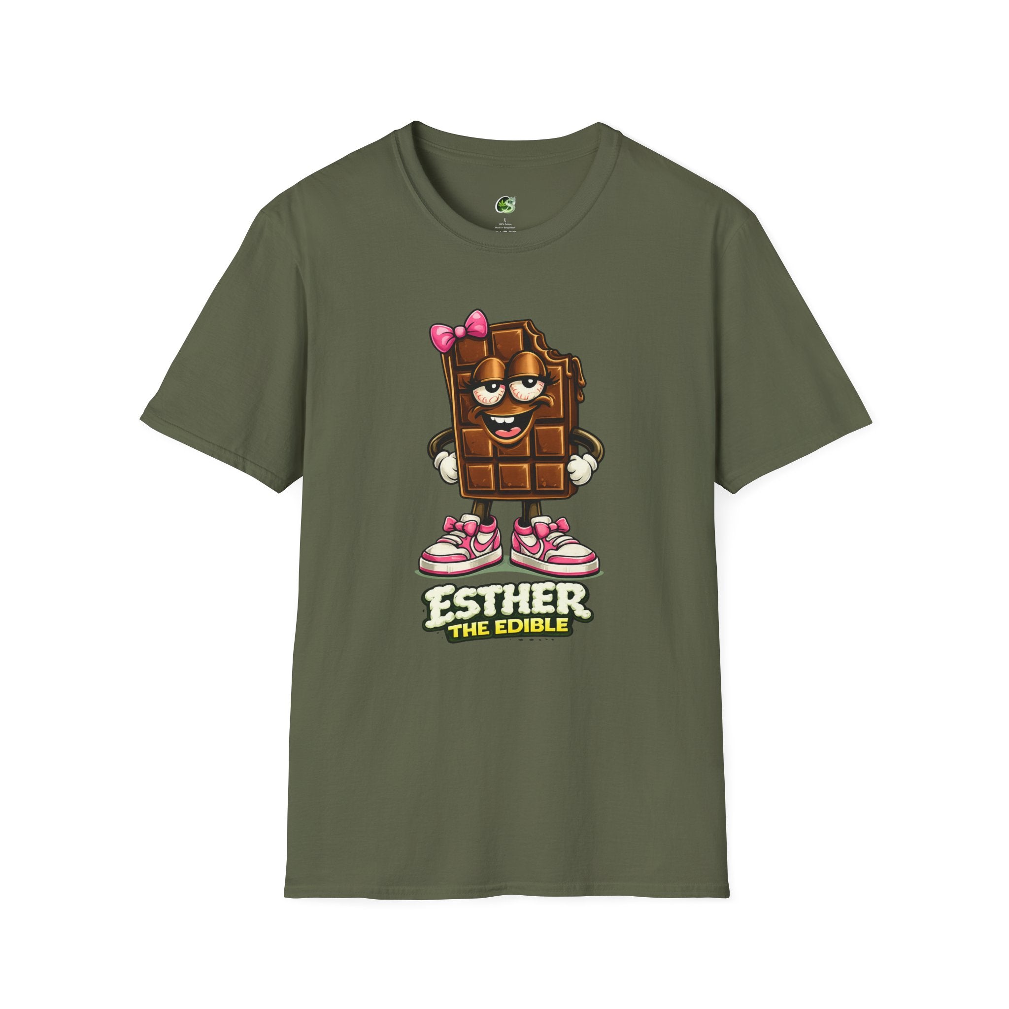 Esther the Edible Chocolate Bar T-Shirt — Cute Cartoon Candy Graphic Tee