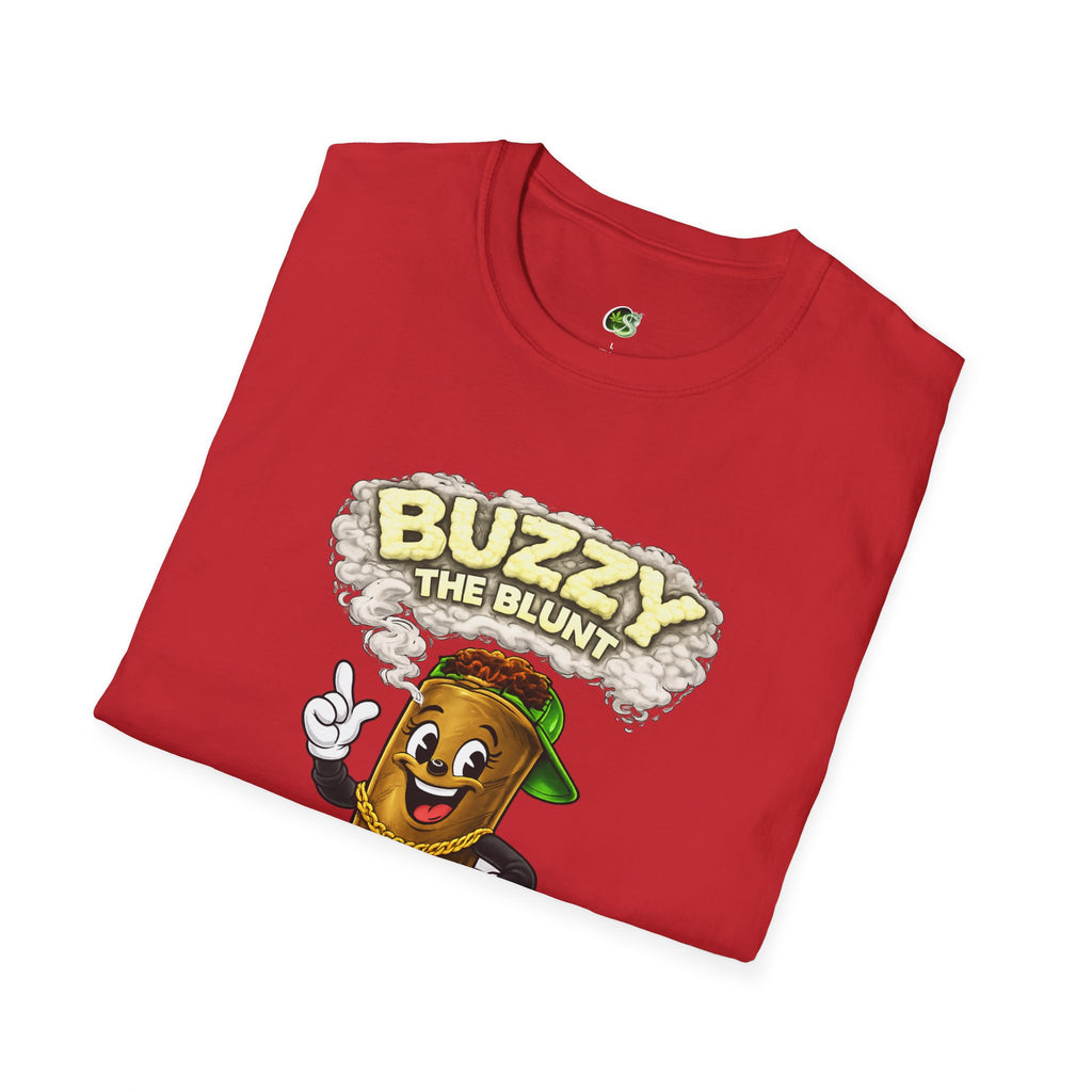 Buzzy the Blunt Graphic T-Shirt — Retro Cartoon Cannabis Tee