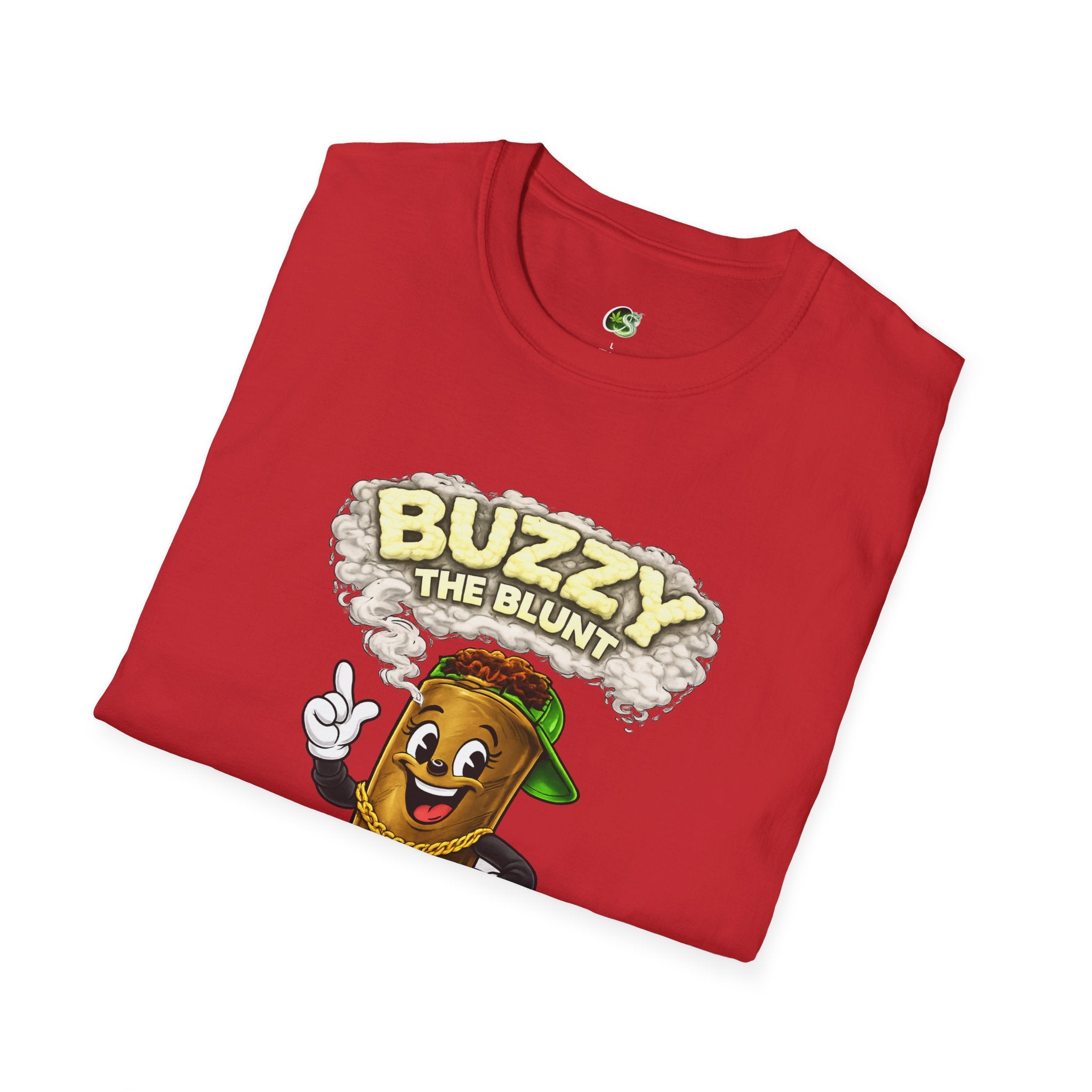 Buzzy the Blunt Graphic T-Shirt — Retro Cartoon Cannabis Tee