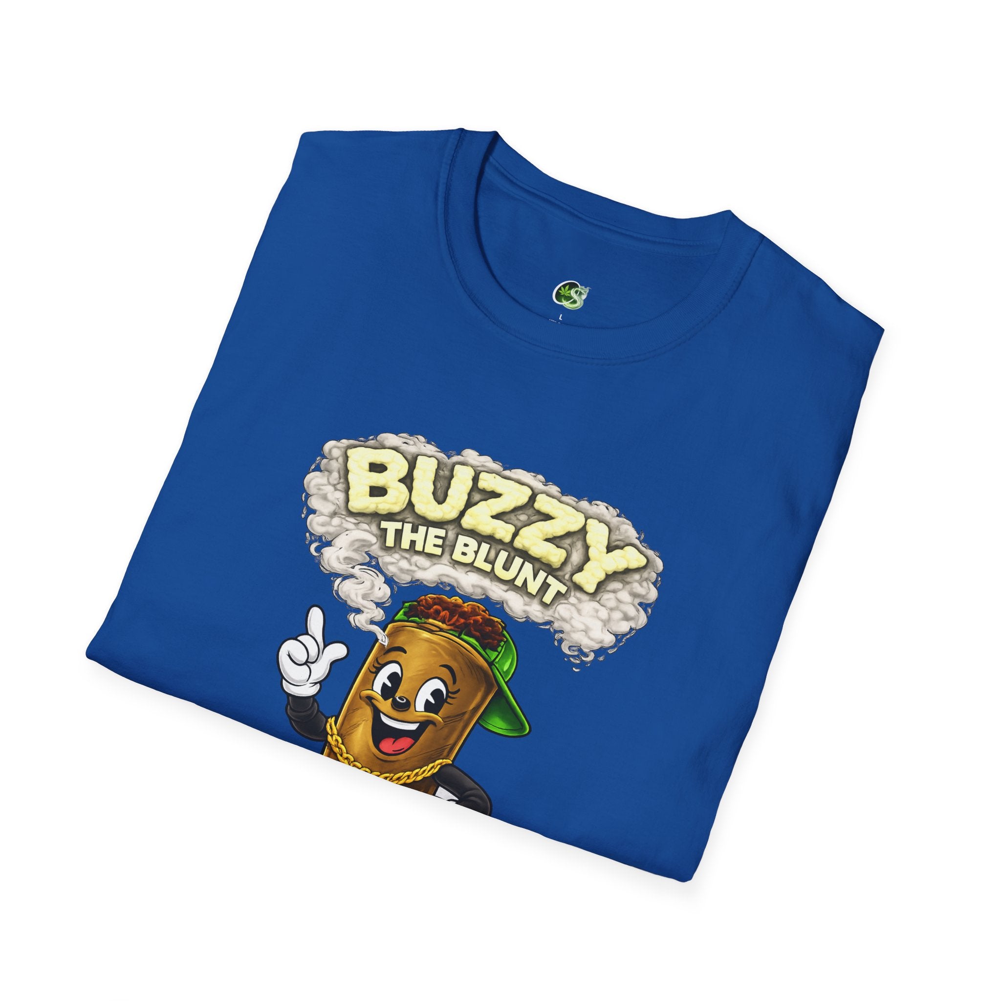 Buzzy the Blunt Graphic T-Shirt — Retro Cartoon Cannabis Tee