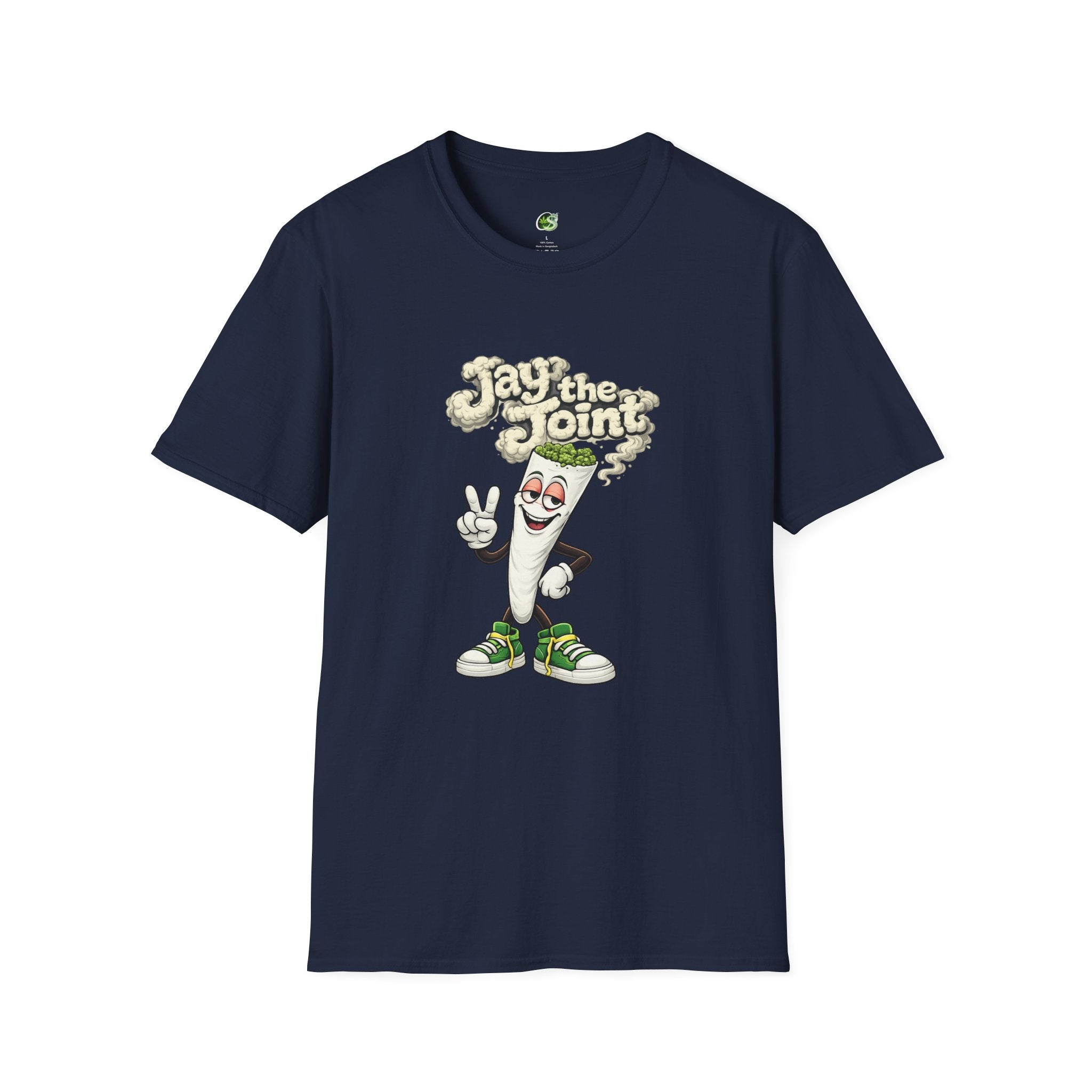 T-Shirt — "Jay the Joint" Retro Cartoon Rolling Paper Graphic Tee