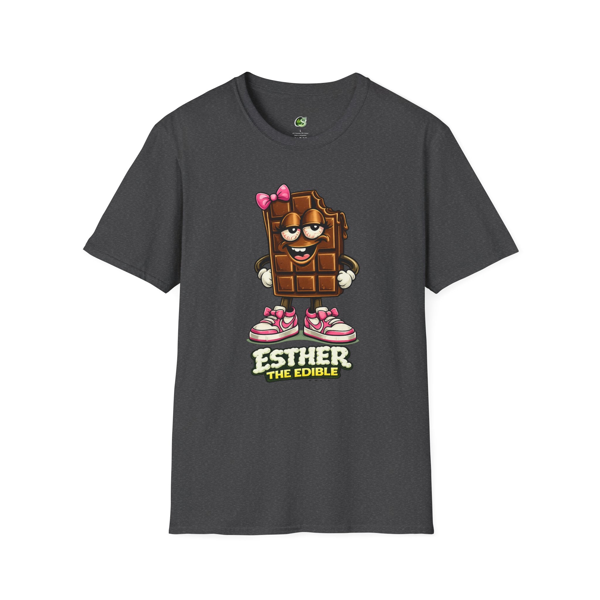 Esther the Edible Chocolate Bar T-Shirt — Cute Cartoon Candy Graphic Tee