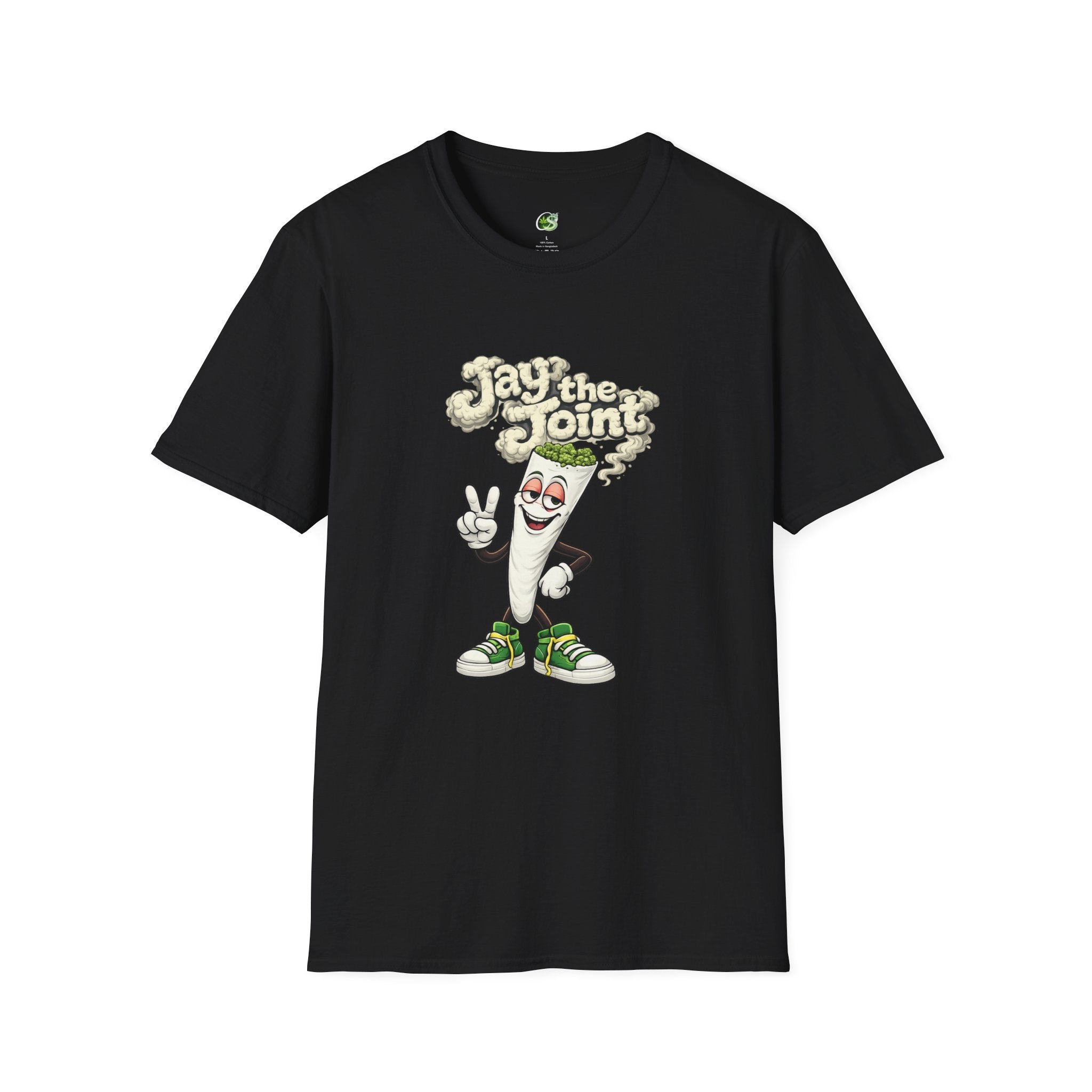 T-Shirt — "Jay the Joint" Retro Cartoon Rolling Paper Graphic Tee