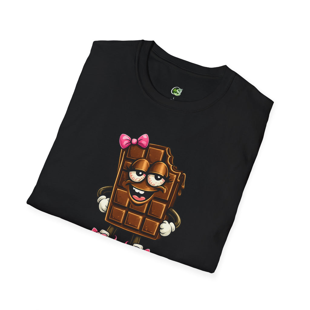 Esther the Edible Chocolate Bar T-Shirt — Cute Cartoon Candy Graphic Tee