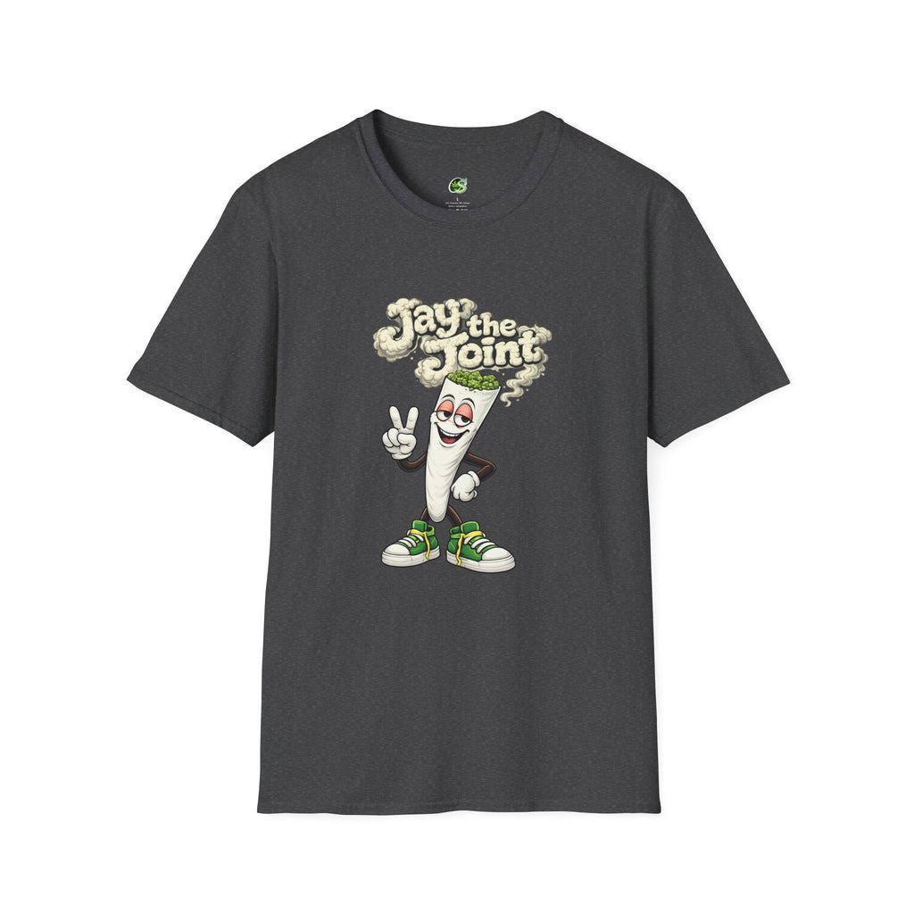 T-Shirt — "Jay the Joint" Retro Cartoon Rolling Paper Graphic Tee