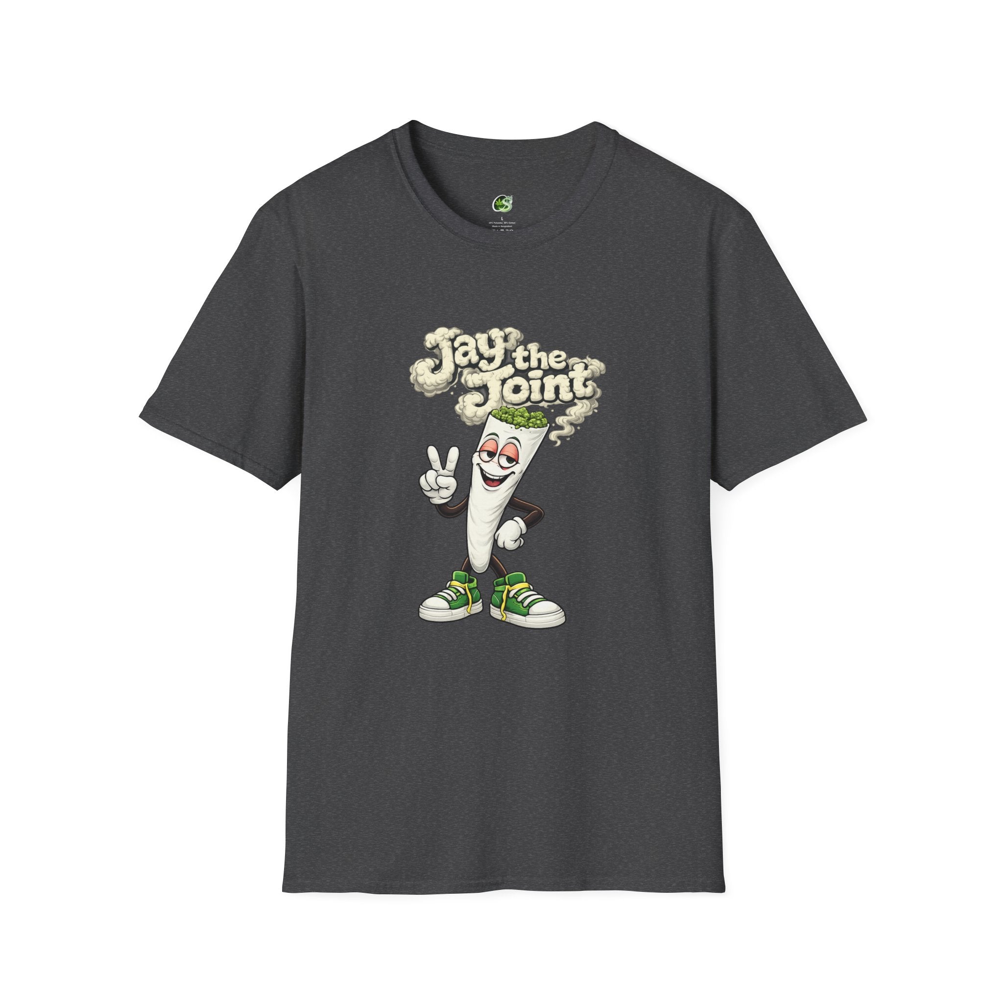 T-Shirt — "Jay the Joint" Retro Cartoon Rolling Paper Graphic Tee