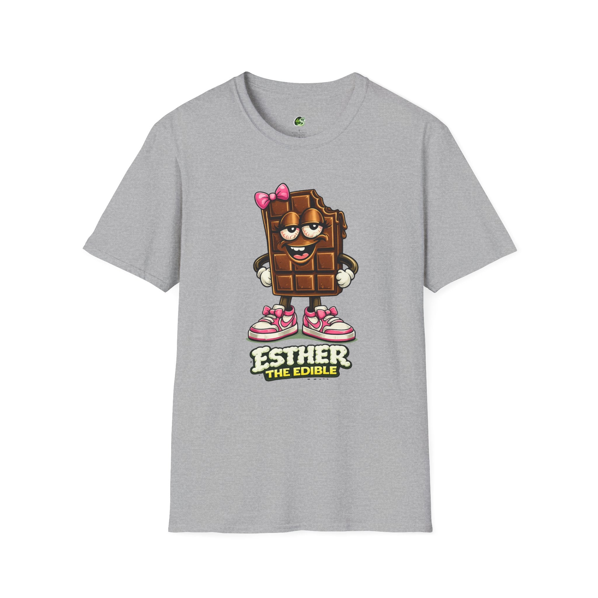 Esther the Edible Chocolate Bar T-Shirt — Cute Cartoon Candy Graphic Tee